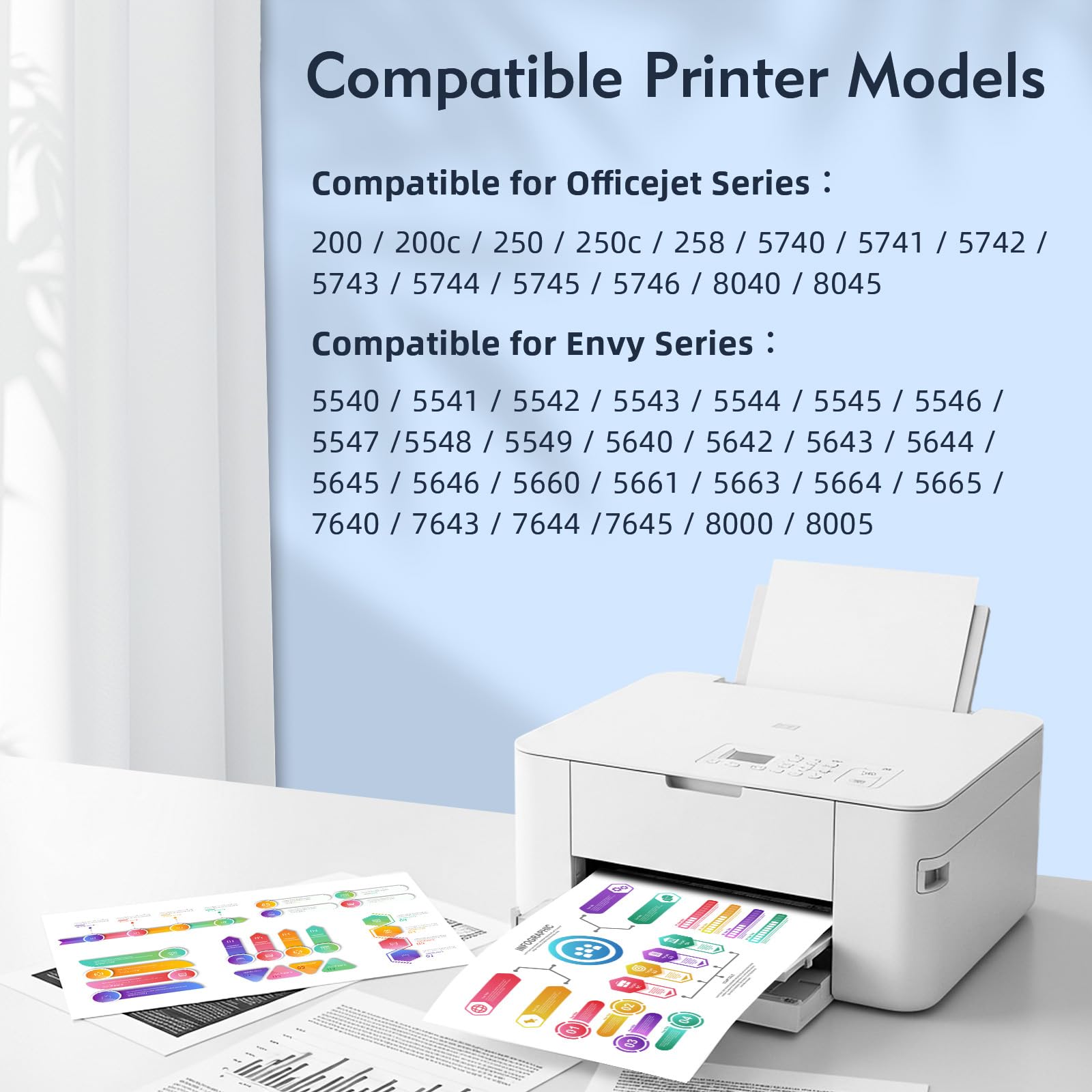 ECOINKO Cartuchos 62XL BK+CMY - 1200+ Páginas, Reemplazo para Tinta HP 62 XL Negro y Color Originales, Tinta Impresora 62 XL para HP Officejet 200 200c 250 250C 258 Envy 5540 5541 5545 5640 5642 5646