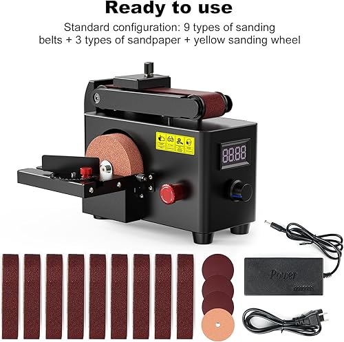 Miniatura 3 de Twotrees - Lijadora multifunción que combina cama de calor máximo, molienda de resorte de silicona, lijadora eléctrica de 200 W, 8500 RPM, mini