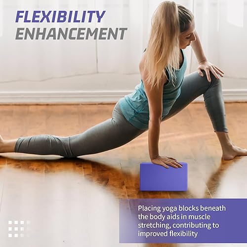 Miniatura 5 de Bloques de yoga 2024, paquete de 2 bloques de yoga de espuma EVA, sin látex, bloques de ejercicio antideslizantes, accesorios de yoga para pilates,
