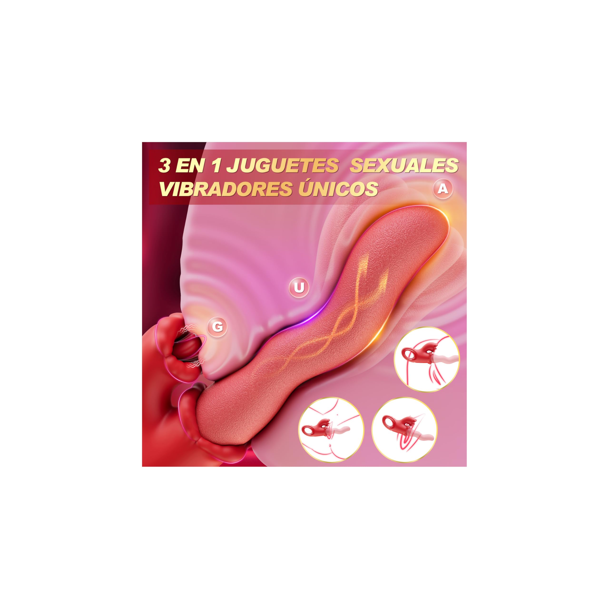 Juguetes Sexuales Para Mujeres, Vibradorador mujer Juguetes eróticos, Lengua silicona Vibrador Consoladores con vibración con 10 Vibraciones para Mujeres Parejas Juguetes Sexuales y Juegos para Adulto