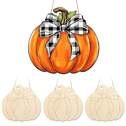 Unfinished Fall Wreaths Wood Crafts to Paint Set of 3,