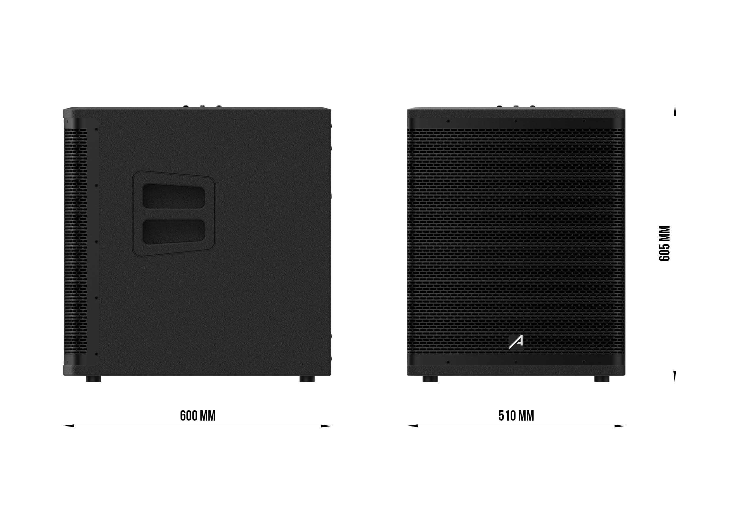 Audibax DSP18s - Haut-Parleur Actif 18" avec DSP - Enceinte Puissant - Puissance 600W - DSP Interne Professionnel pour l'Égalisation et Les Modes de Lecture - Subwoofer Amplifié