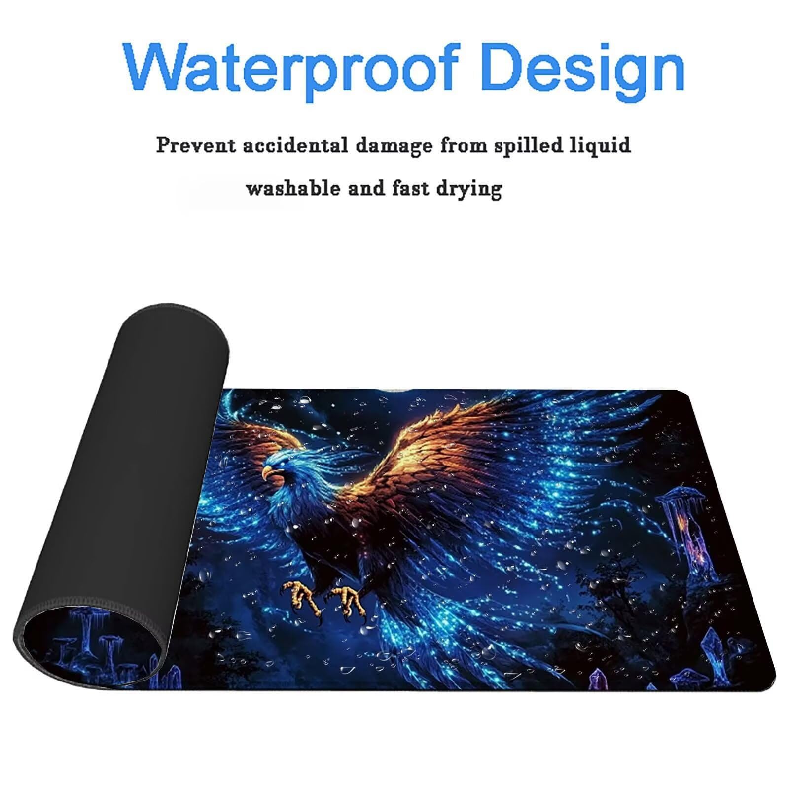 Tappetino Mouse Gaming, 1200x600mm Tappetino Mouse XXL nero 0c0-307 | Mouse Pad Grande, Ottimizzato per i Sensori da Gioco, Migliora Precisione e Velocità, per Mac e PC, Animali (2)
