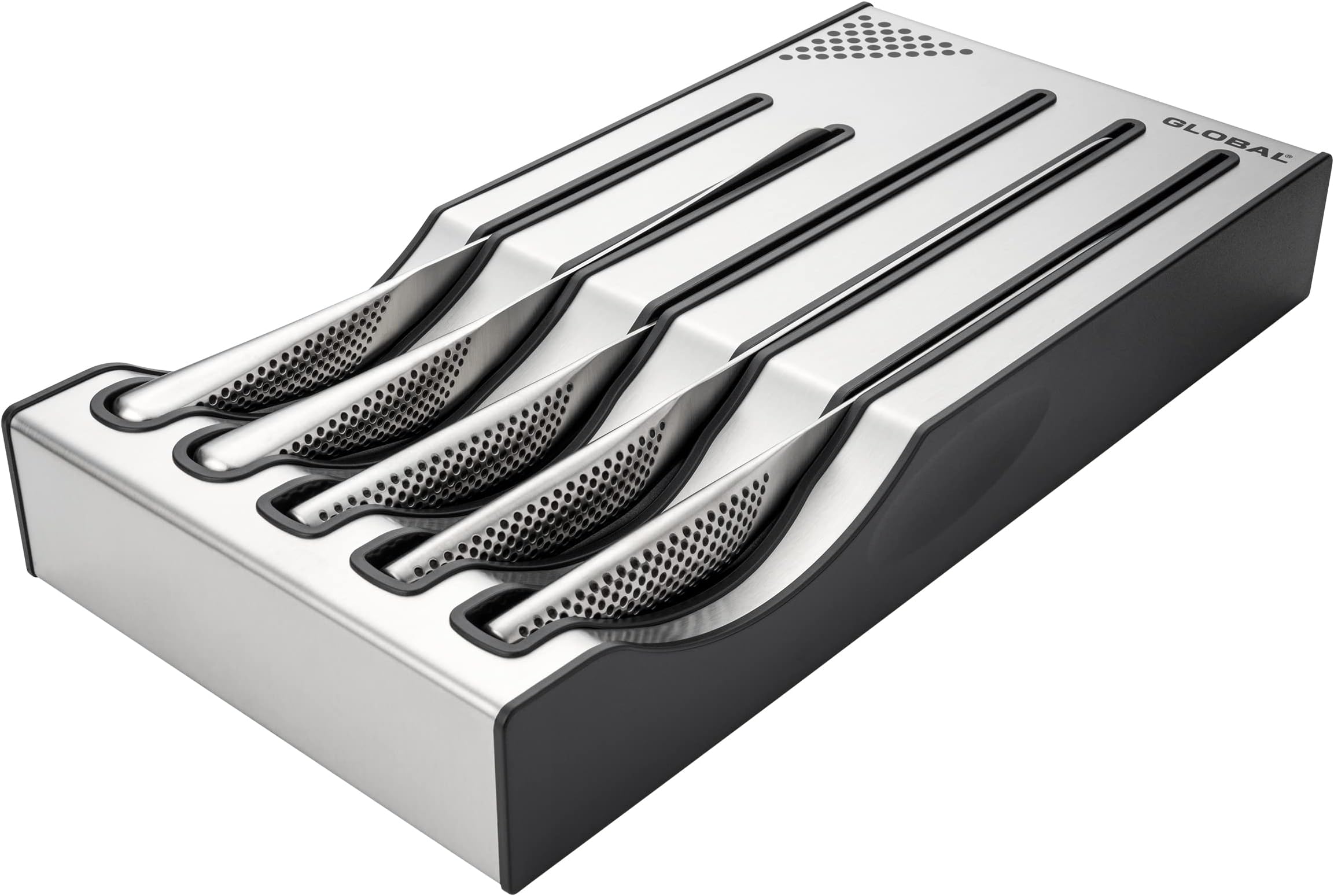 Global Knives G636/7B 7 Piece Knife Block Set, CROMOVA 18 Stainless