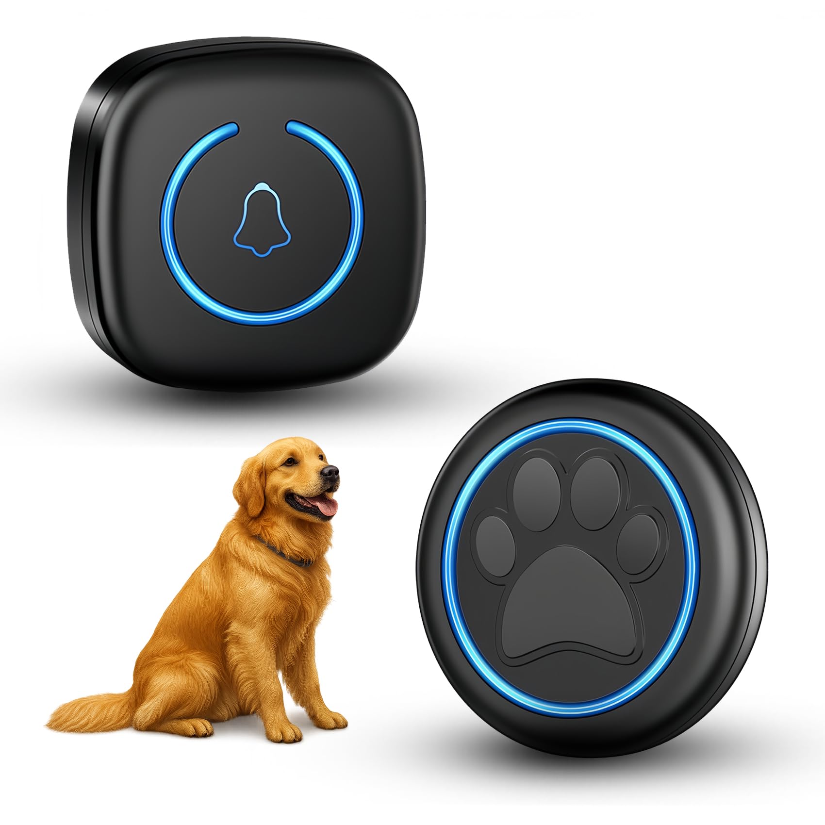 Yoiilifee Dog Door Bell for Potty Training, Smart Wireless Doggie Doorbell to Go Outside, 1000 Feet Long Range with IP65 Waterproof Super-Light Touch
