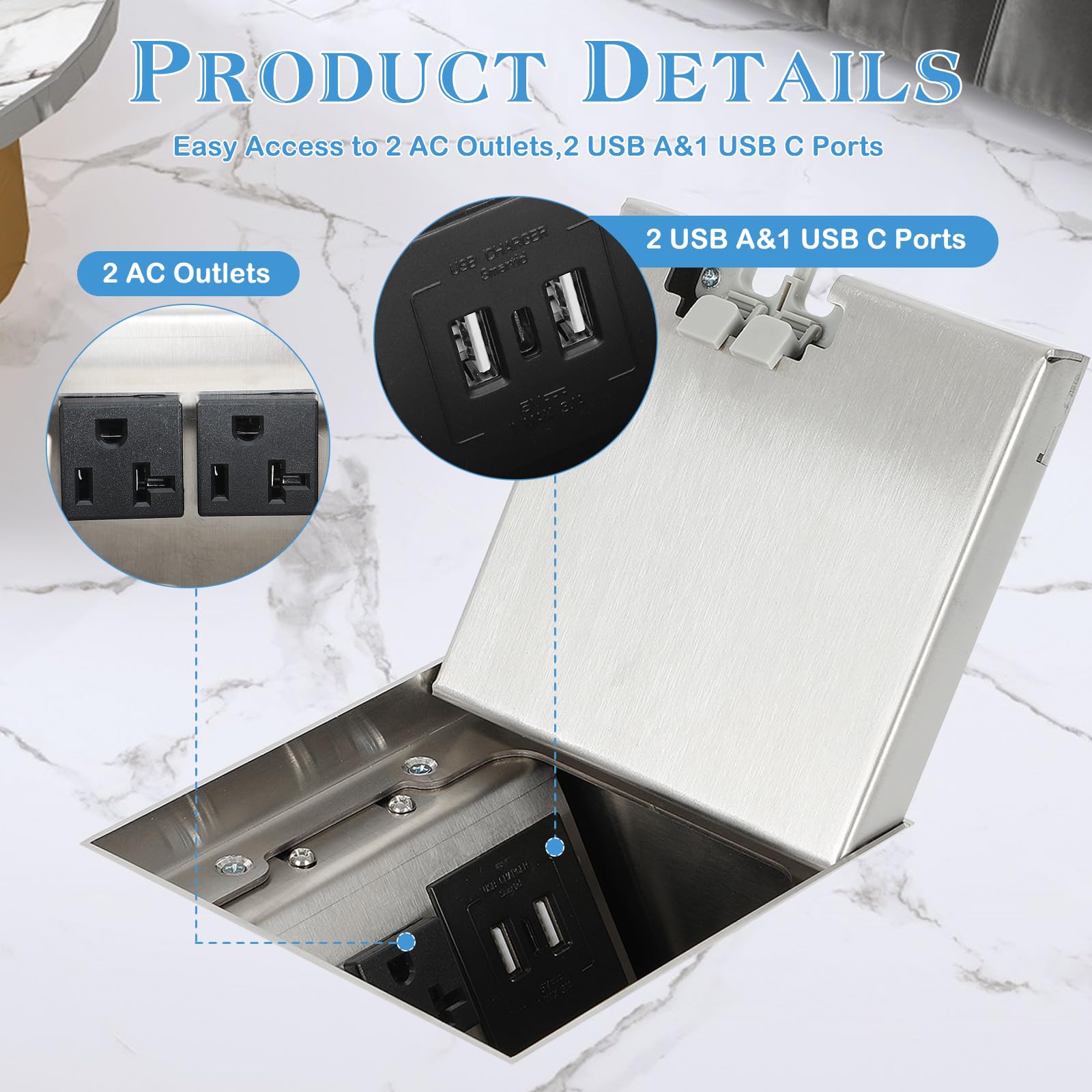 Recessed Concealed Socket Snapklik.com : Recessed Flat Hidden Socket Kit Electrical Floor Box ...