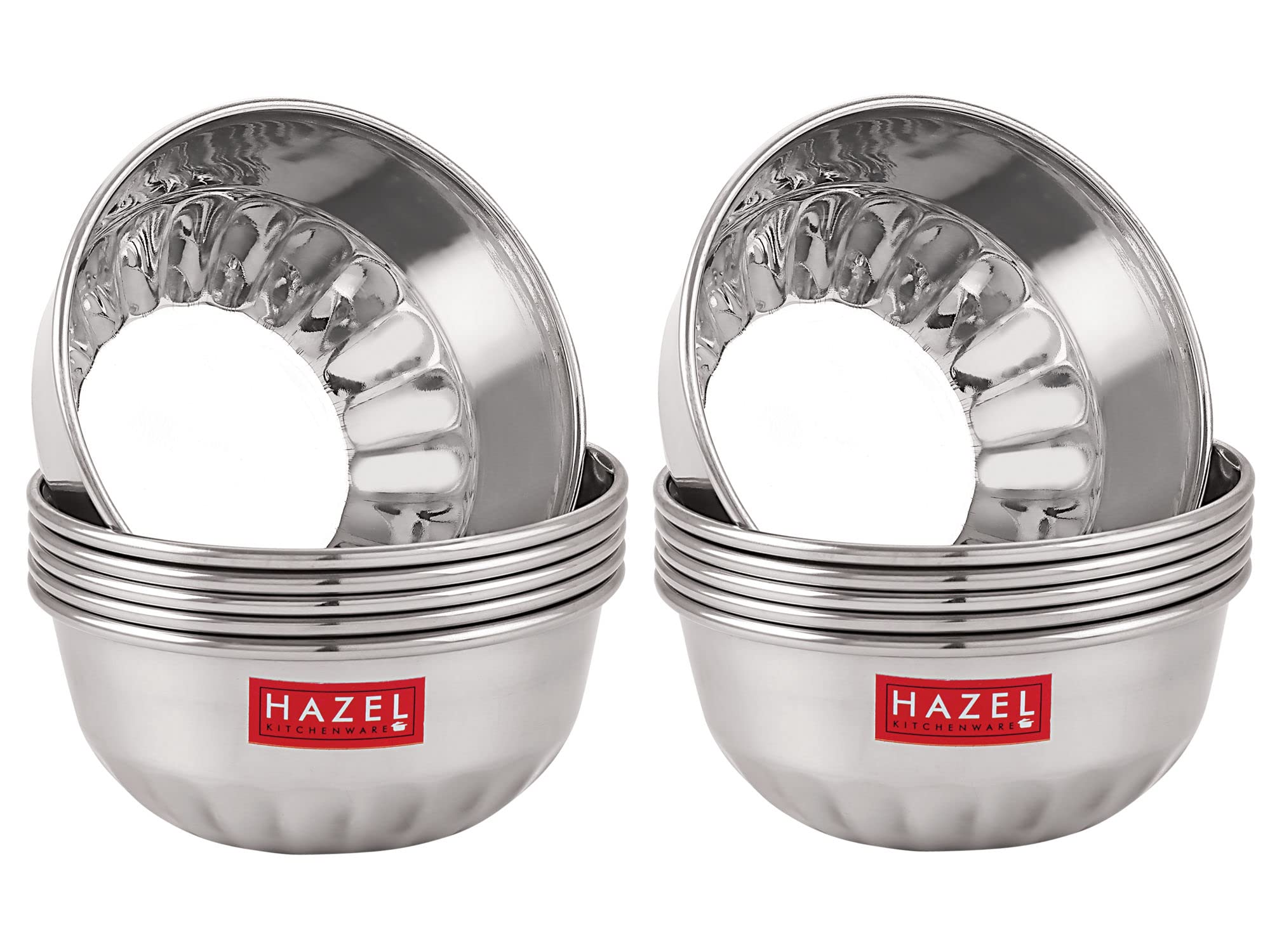 HAZEL Stainless Steel Serving Bowl Wati Dessert Vati Katori, Set of 12, 300 ML Each, Silver (B08JPCTK3N) Amazon Price History, Amazon Price Tracker