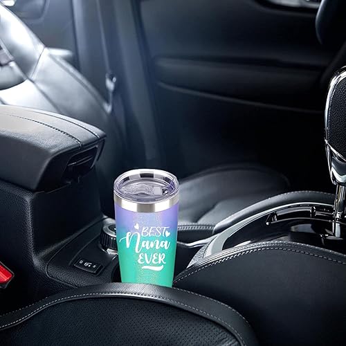 Miniatura 7 de RNFENQS Best Nana Ever Gifts - Vaso de 20 onzas con tapa y pajita, vaso de café Nana, taza de café para el día de la madre, Navidad, taza de café de
