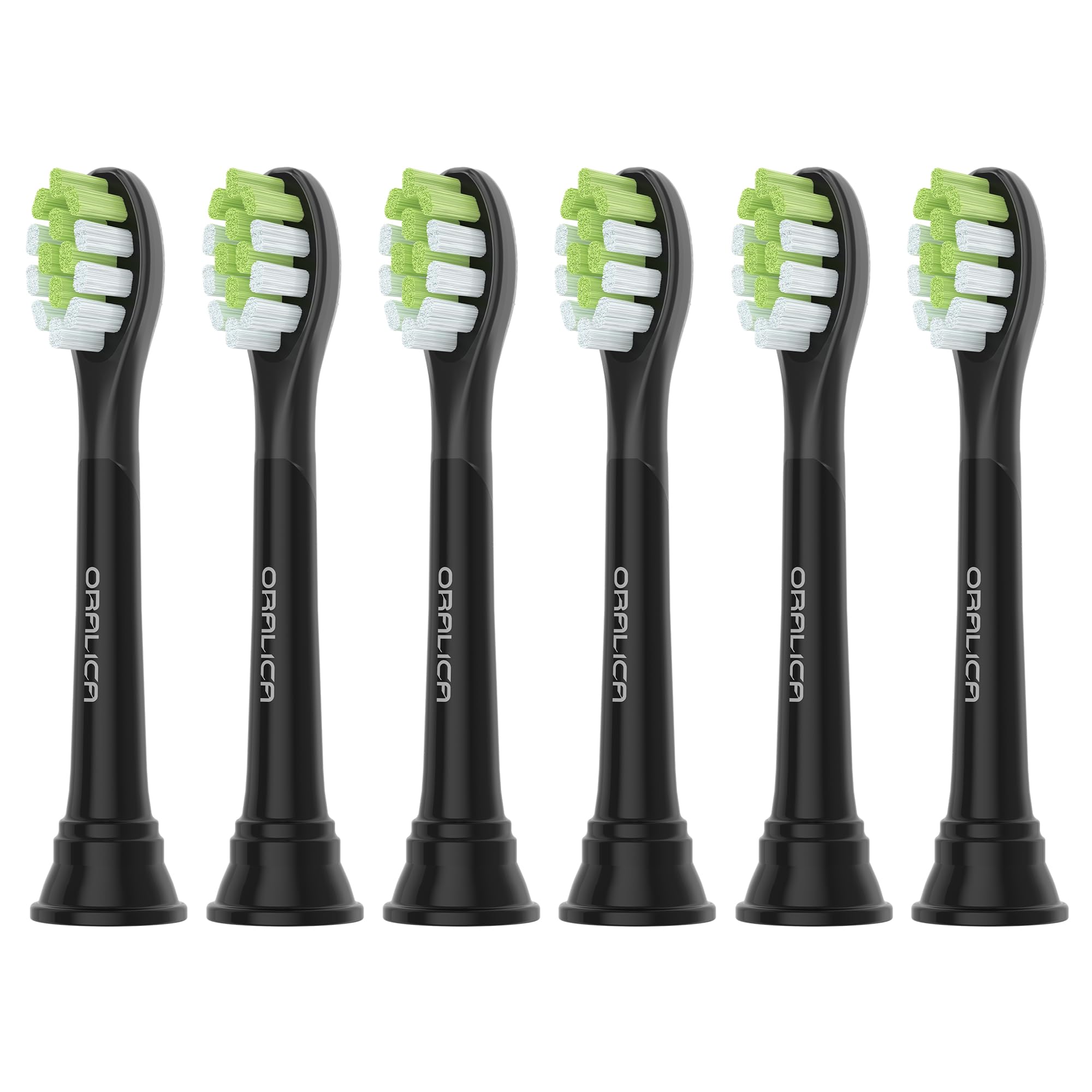 Cabezales de repuesto compatibles con Philips Sonicare W DiamondClean HX6062 HX6063 HX6064, blanqueamiento, eliminación de manchas de placa con cerdas medianas y goma limpiadora de lengua,