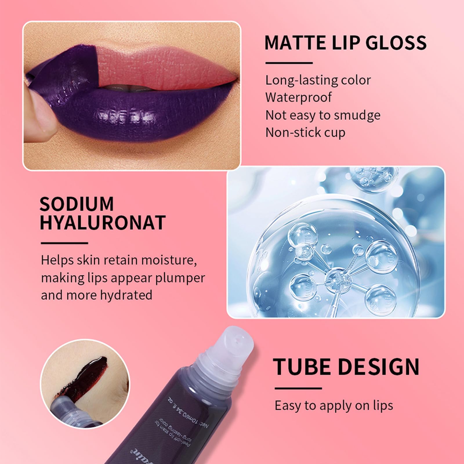 3Pcs Peel Off Lip Stain Lip Tint Set - Image 2