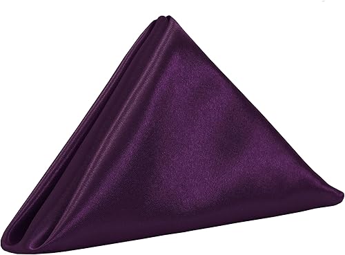 Miniatura 15 de YOUR CHAIR COVERS - Servilletas de tela de satén lavables de gran tamaño de 20 pulgadas, con dobladillo, reutilizables, para restaurantes, cenas