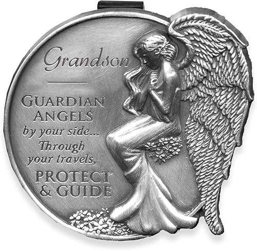 Angelstar 15687 Grandson Guardian Angel Visor Clip Accent, 2-12 pulgadas, Negro