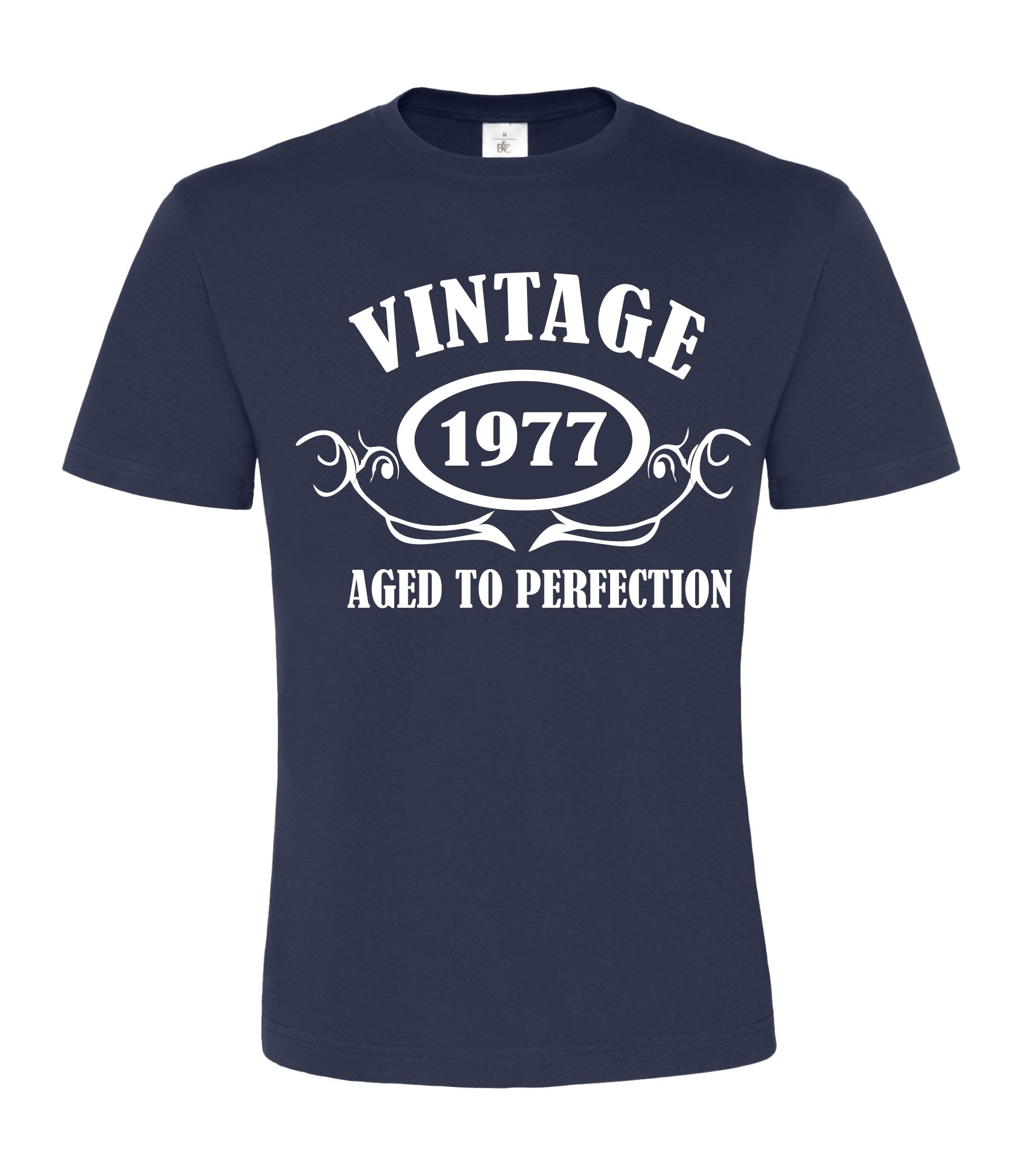Edward Sinclair Men's Navy | | T-Shirt | L | (41/42") | Vintage 1977 Aged To Perfection