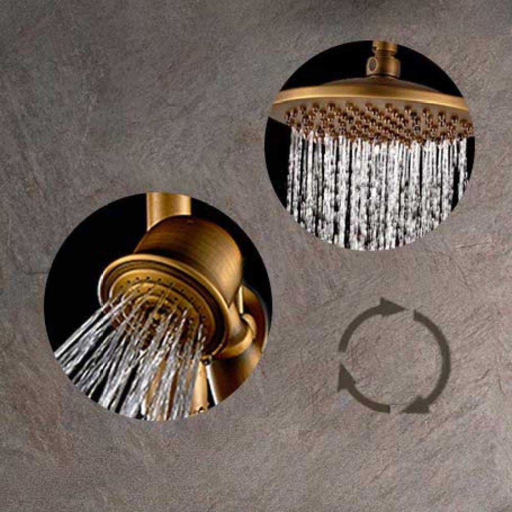 Zalydala Duschsystem In Gold – Antik Design Mit Regen-Effekt & Handbrause | Wandmontage Für Bad & Wellness