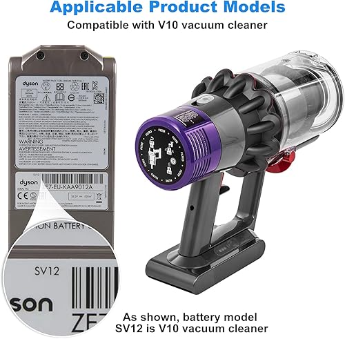 Miniatura 6 de Parte superior de anillo de sellado fijo compatible con aspiradora Dyson V10SV12, anillo de sellado fijo superior de reparación duradero del