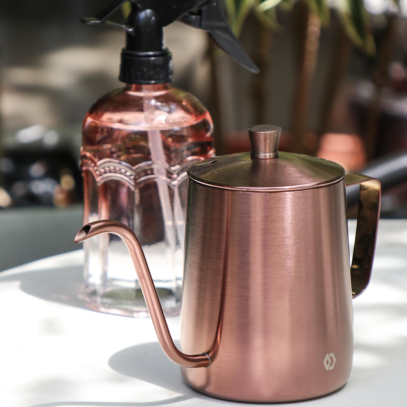 OFFIDIX Lot de 2 vaporisateurs d'arrosage pour plantes d'intérieur et d'extérieur ou nettoyage de la maison (or rose)
