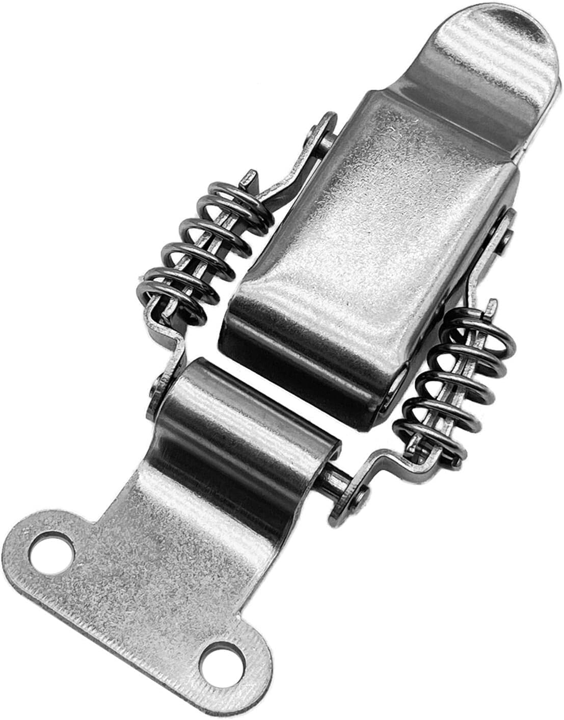90 Degrees spring hasp Toolbox toggle latches lock，Stainless steel 304 Toolbox Draw Compression Spring Toggle Latch Catch Clamp W/Screws (S, Type:Without keyhole)