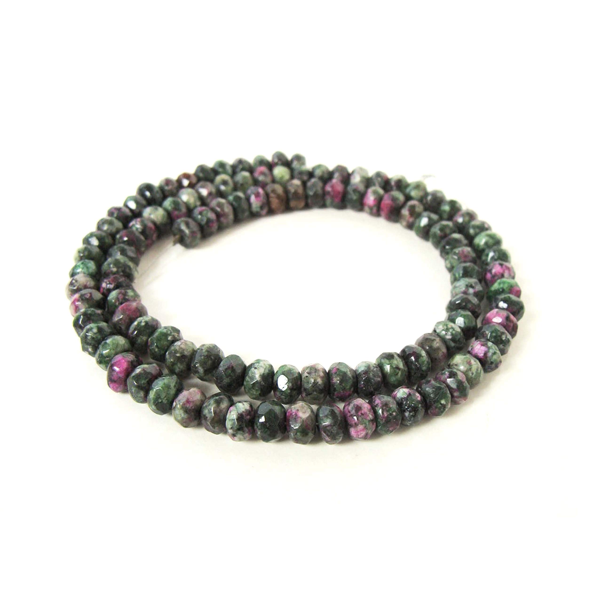 Rubis Zoisite perles rondes à facettes 5-6mm pour création bijoux DIY - 6