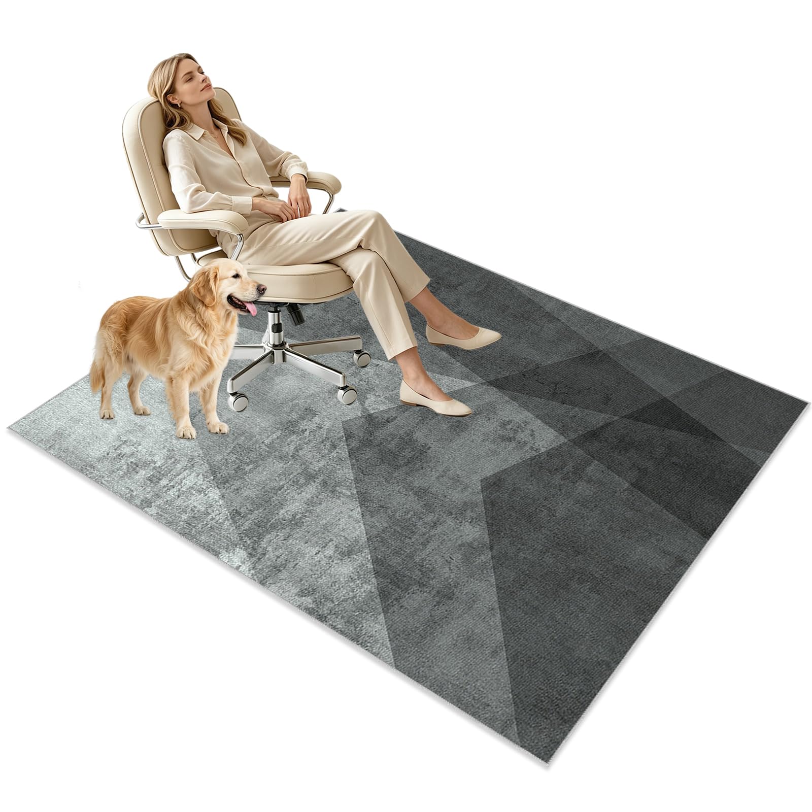 Protector Suelo Silla Ruedas Alfombra Silla Escritorio Antideslizante Alfombra Silla Gaming Alfombra Protectora Suelo para Silla de Oficina Lavable para Suelo Duro Baldosas 110x140cm