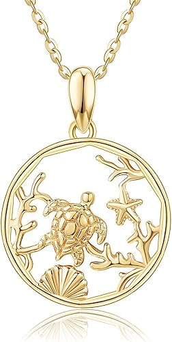 Collar de oro real de 14k para amantes de animales, joyería delicada de verano, regalo para mujeres, amantes de los animales, regalo de San