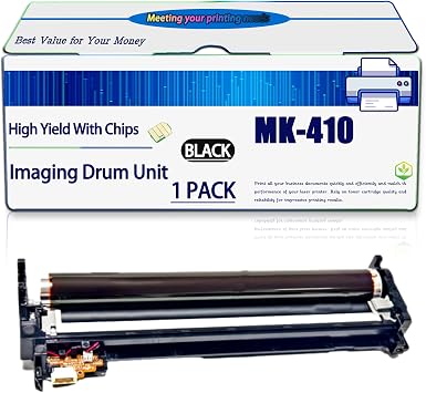 Compatible for Kyocera MK-410 Imaging Drum Unit KM 1600 Series KM 1620 KM 1635 KM 1635 J KM 1650 KM 1650 F KM 1650 J Printers, High Yield 100000 Pages, with Chip 1 Pack Black