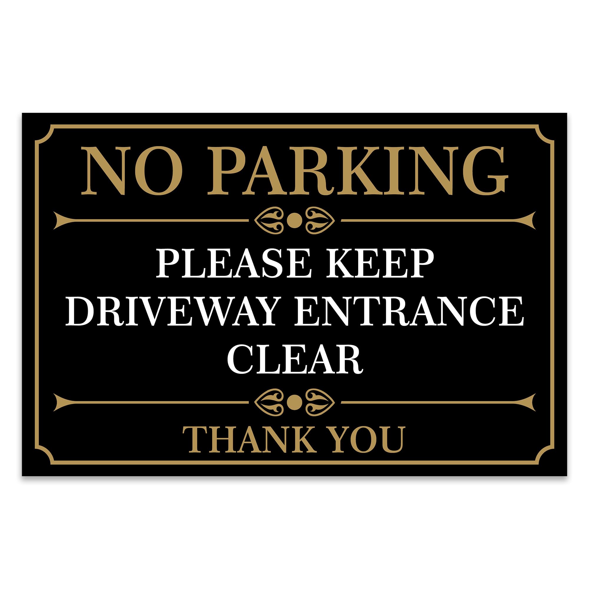 RDLCAR No Parking Sign Keep Driveway Clear Sign 1mm PVC Polite Notice No Parking Sign 200 x 300mm Weatherproof No Parking Signs Driveway