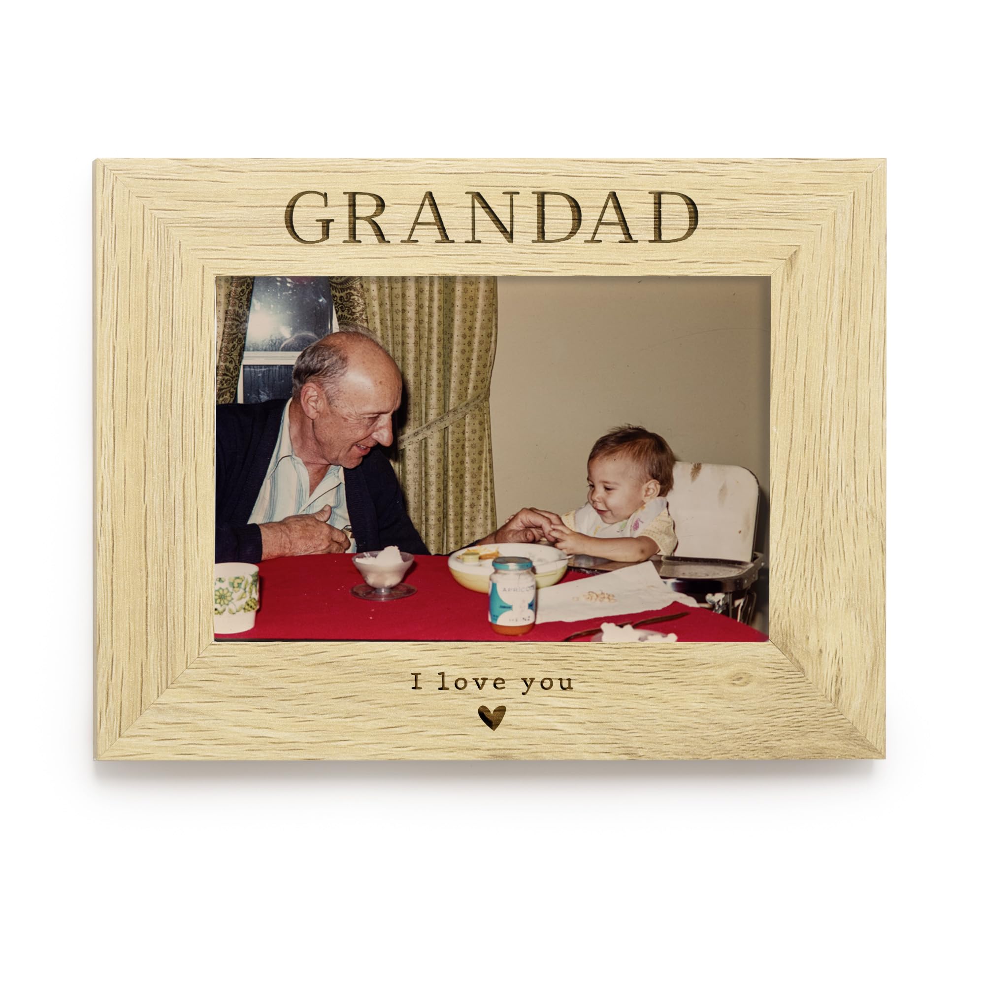 eBuyGB Grandad I Love You Gift, Wooden Photo Frame, Father’s Day Gift for Grandad, Grandparent Frame, Grandad Birthday, 4x6