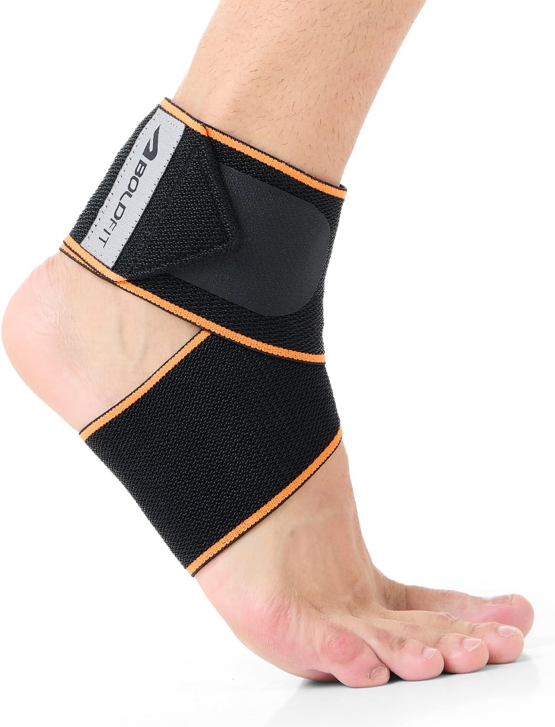 Boldfit Premium Ankle Support Wrap for Men Ankle Support for Pain Relief Compression Brace for Injuries, Ankle Protection Strap Helpful In Pain Relief and Quick Recovery (free Size) Black-Ankle Wrap