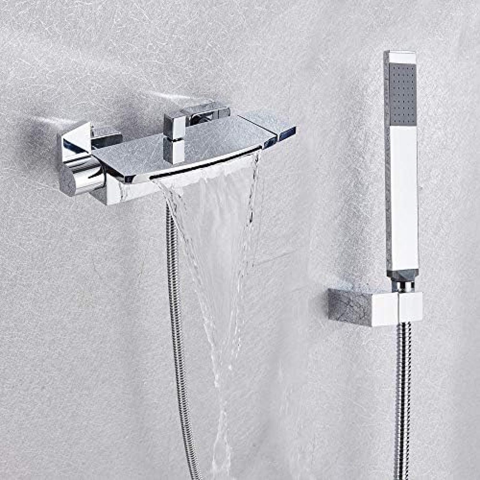 Système de douche cascade avec robinet double poignée pour un débit optimal