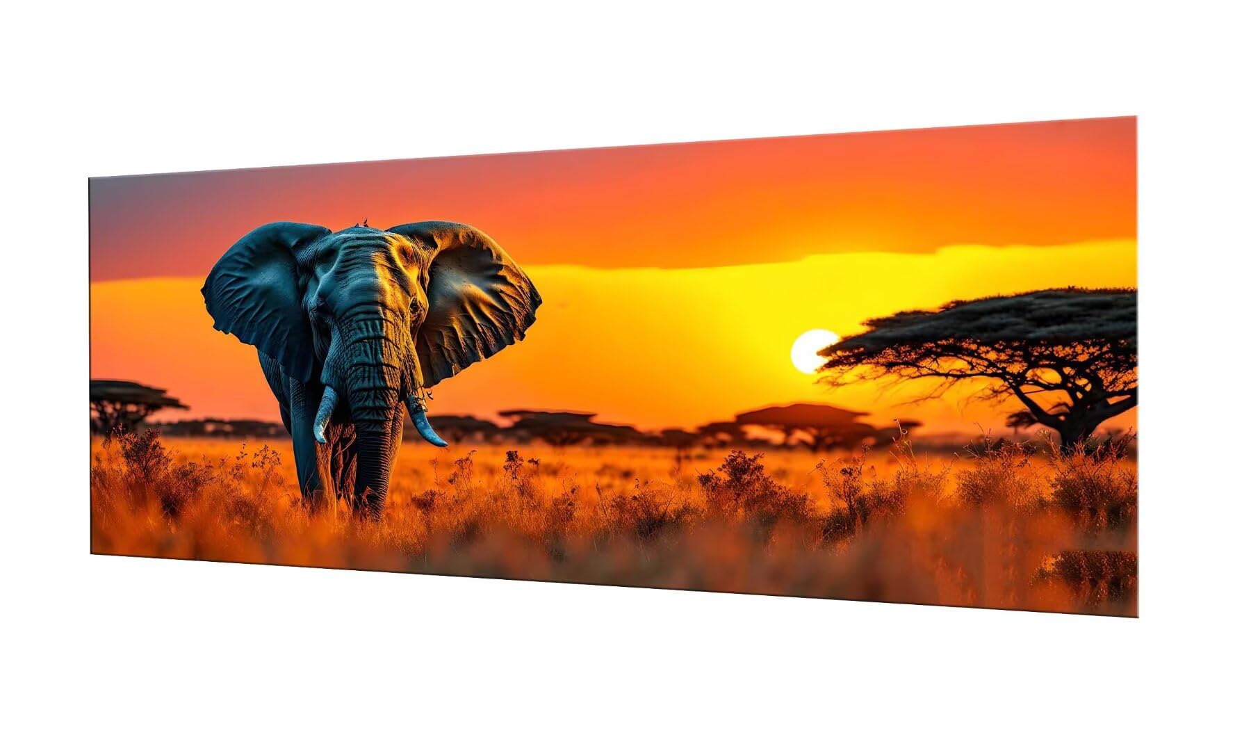 Broderie diamant éléphants grand format 30x75cm DIY 5D - 8