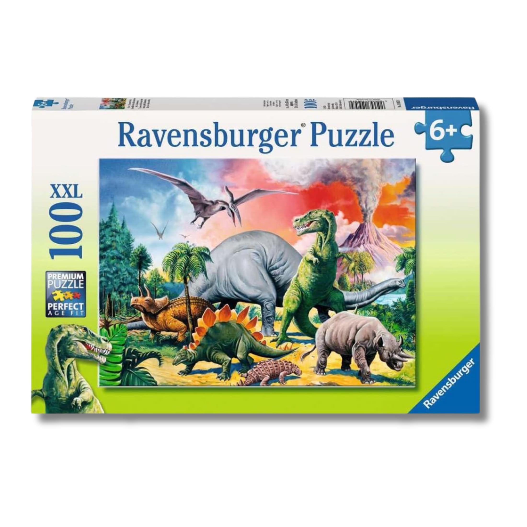 Ravensburger - Puzzle 100 Pezzi XXL Dinosauri, Idea Regalo per Bambini 6+ Anni, Gioco Educativo e Stimolante