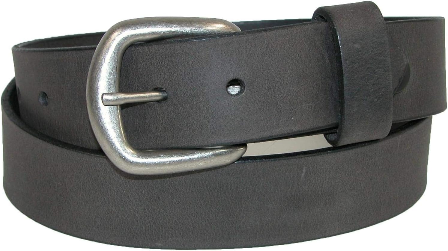 Boston Leather Men's Big & Tall Oil Tanned Pull Up Leather Removable Buckle Belt, 60, Black - Image 3