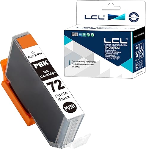 LCL Cartucho de tinta de repuesto compatible para PGI-72 PGI-72 PBK Pro-10 Pro-10s (foto negra, 1 unidad) Negro Photo,Gris,Optimizador de