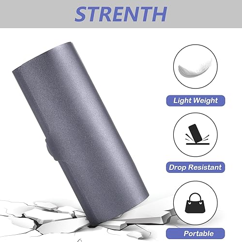 Miniatura 4 de Hifot Caso de aluminio para gafas, estuche delgado para gafas de lectura, estuche de carcasa rígida de protección para gafas de metal portátil