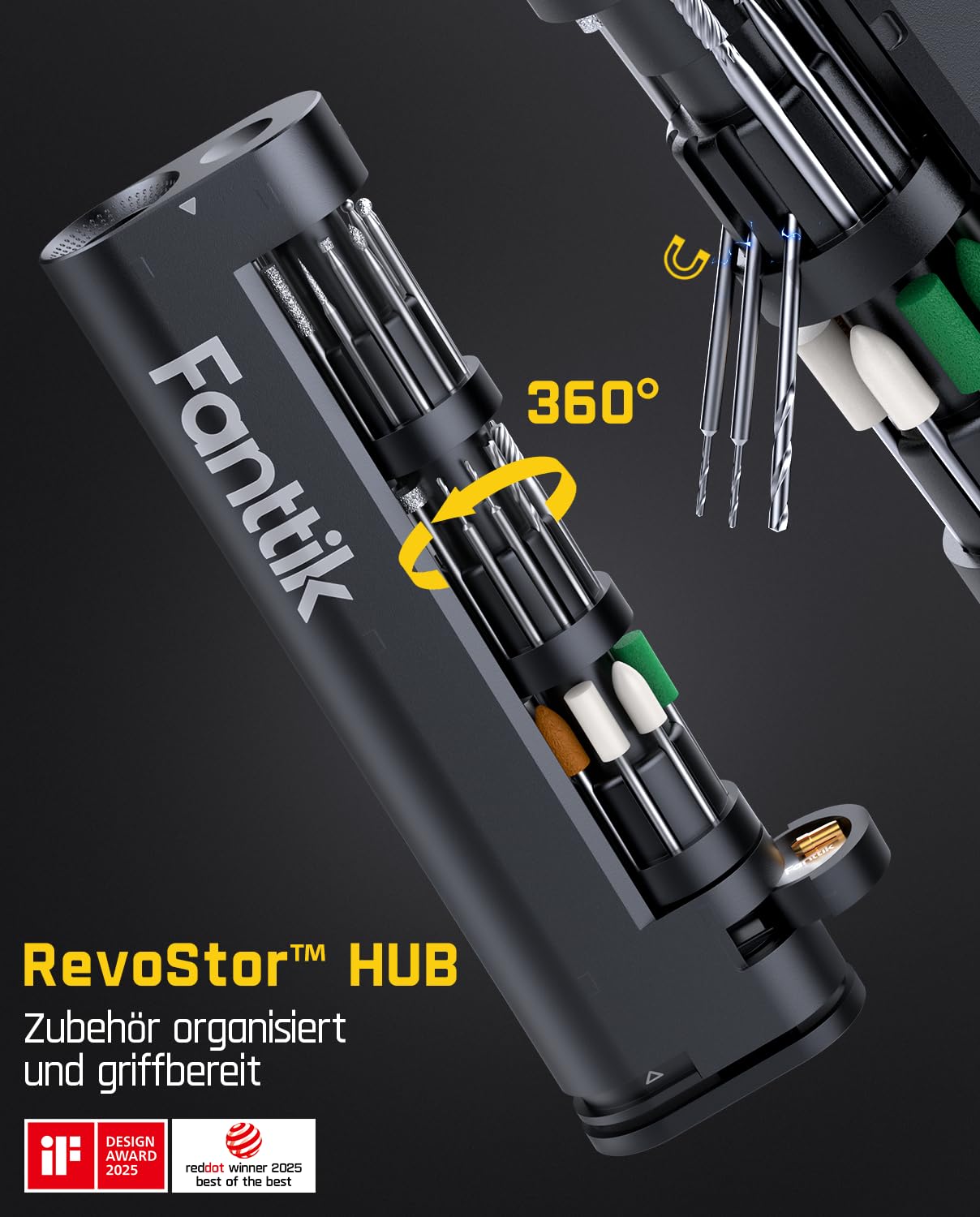 Fanttik F2 Master Mini Akku-Multifunktionswerkzeug, NeoPulse Motor, 5 Geschwindigkeiten, Revostor-Hub, 35 Zubehörteile
