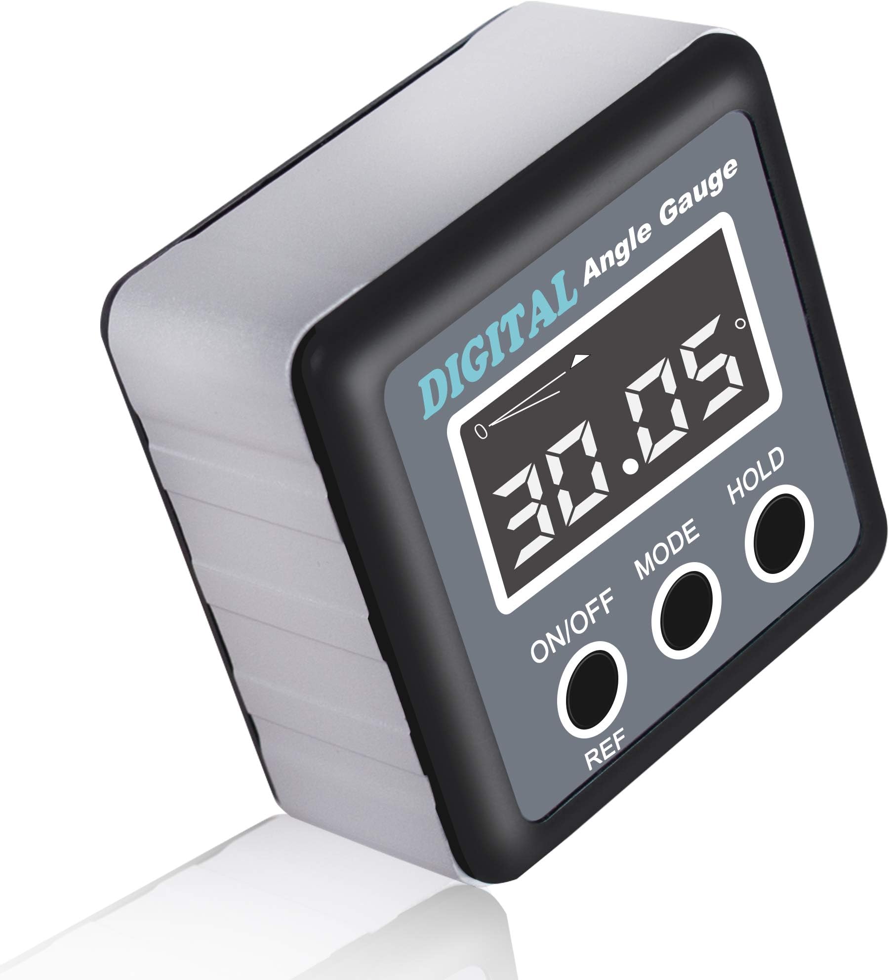 Digital Angle Gauge, eOUTIL Angle Finder Mini Digital Level Protractor Inclinometer with V-Groove Magnetic Base - Cube Level Box for Woodworking, Table Saw, Construction, Machinery, Masonry