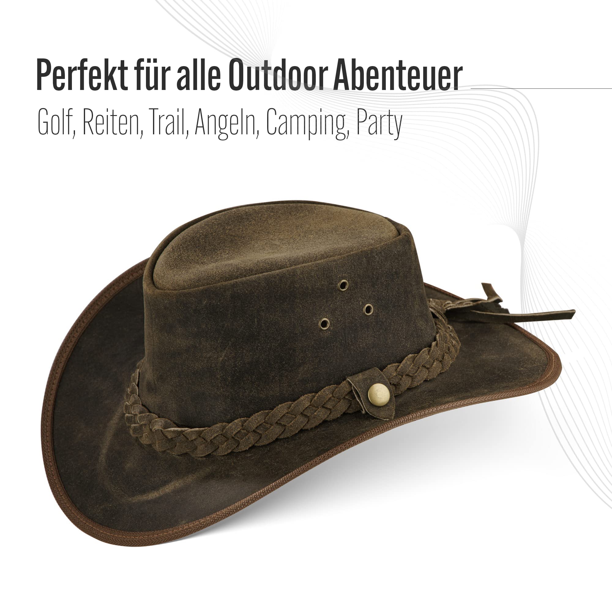 Texas Western Reiten Cowboy Leder Hut
