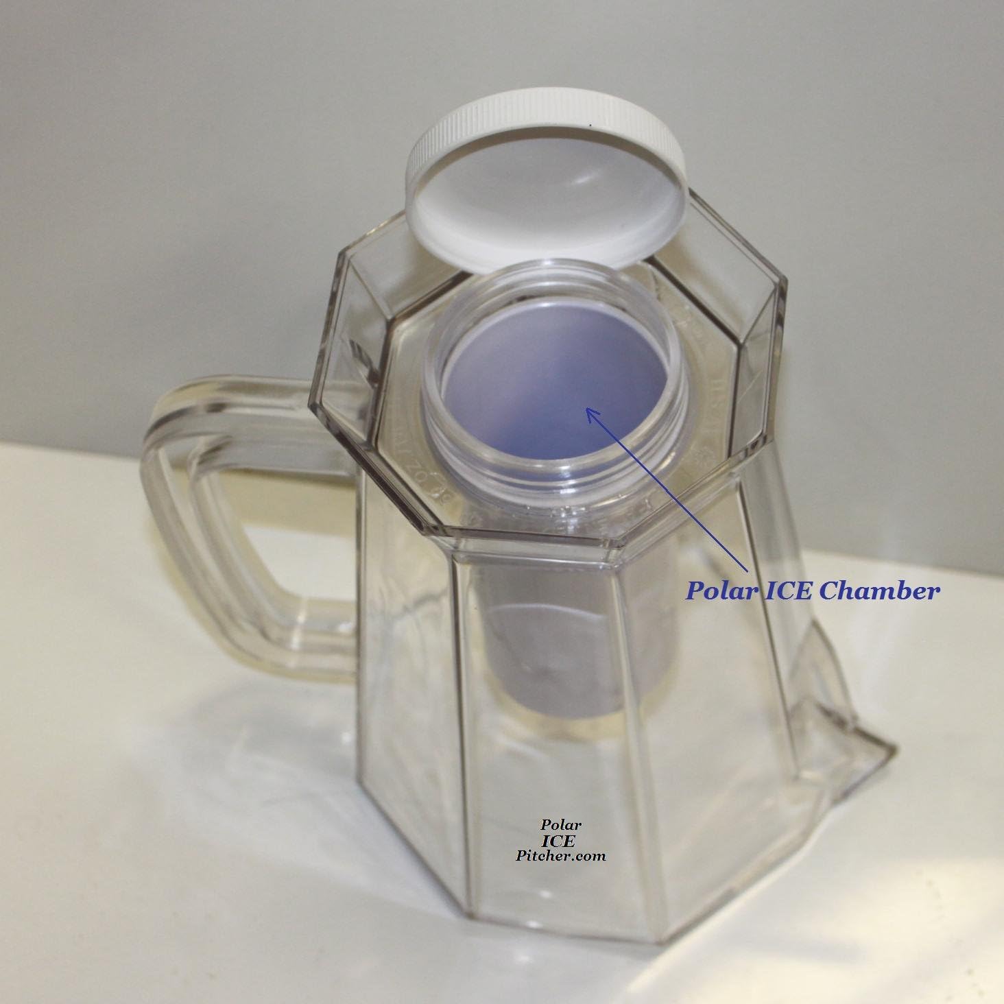 Polar ICE Pitcher with Aluminum Polar ICE Chamber - Clear - Image 3