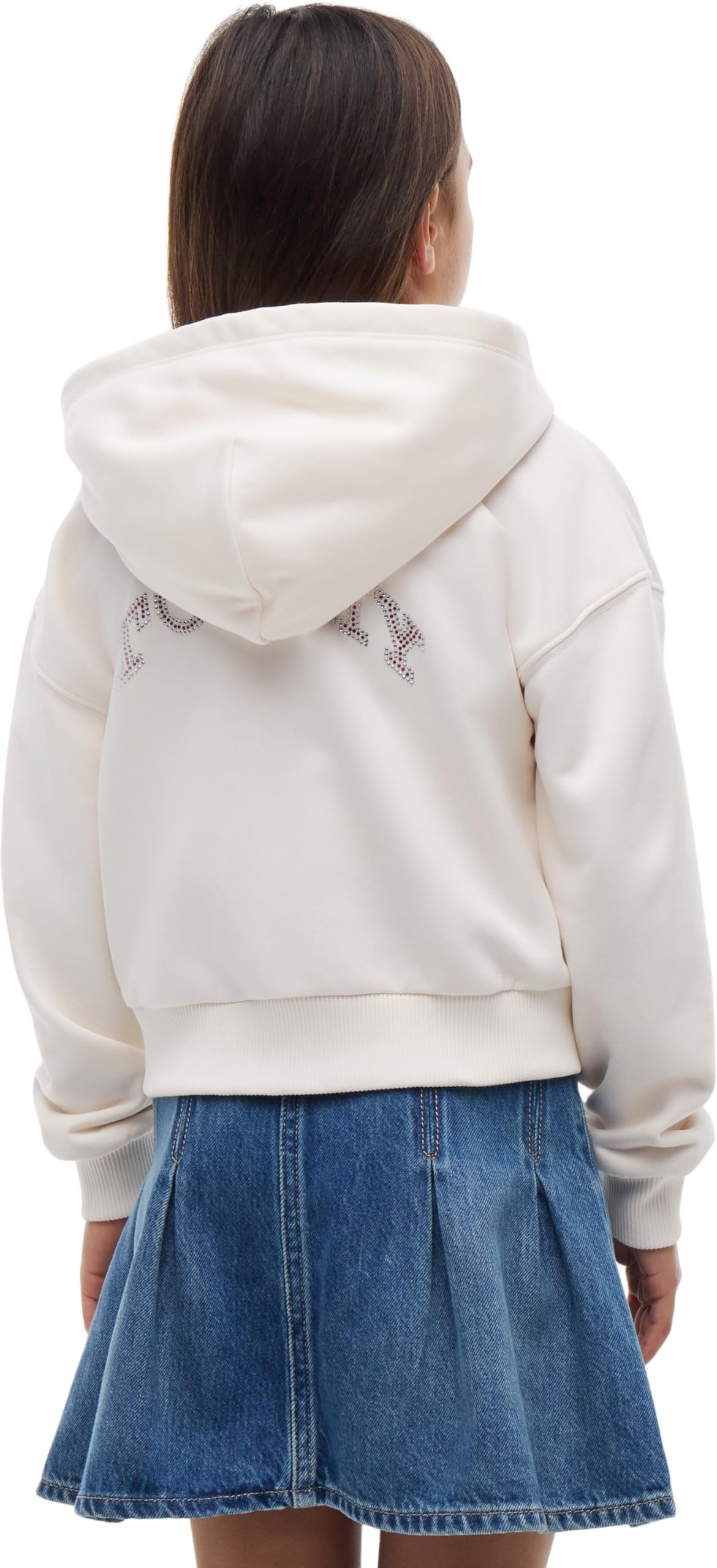 Tommy Hilfiger Tommy Strass Zip Through KG0KG09443 Otras Sudaderas, Blanco (Blanco Antiguo), 8 años