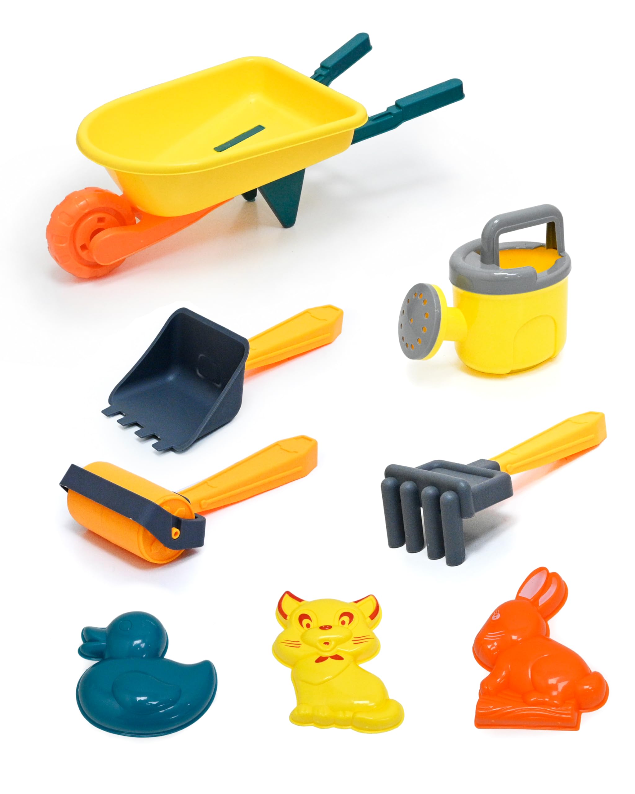 Toy Land Multicolor Outdoor 8Pcs Sand and Beach Accessories Plastic Play Beach and Water Toys Set For Children Girls and Boys Ages 3+ Years