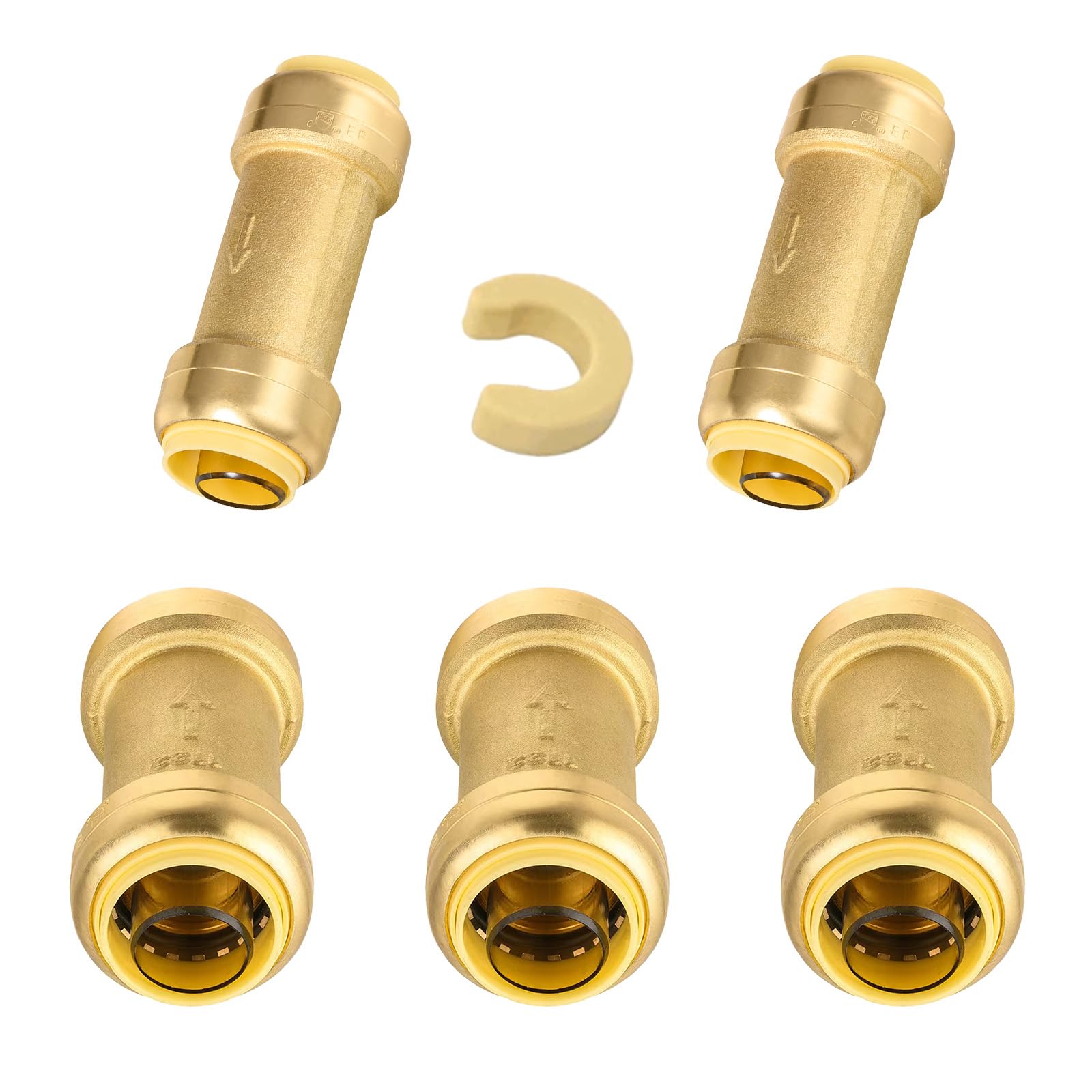 Clapets anti-retour 3/4 pouce Niikappu en laiton Pushfit pour tuyaux PEX et cuivre x5