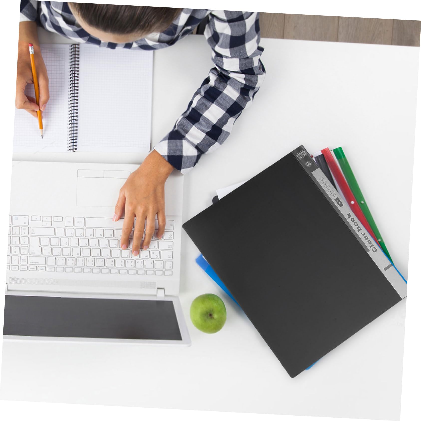 Sammelmappe Kunststoff mit Transparenten Klarsichthüllen Strapazierfähiger Portfolio Ordner für Kunst Berichte Dokumente für Schule Büro und Präsentationen
