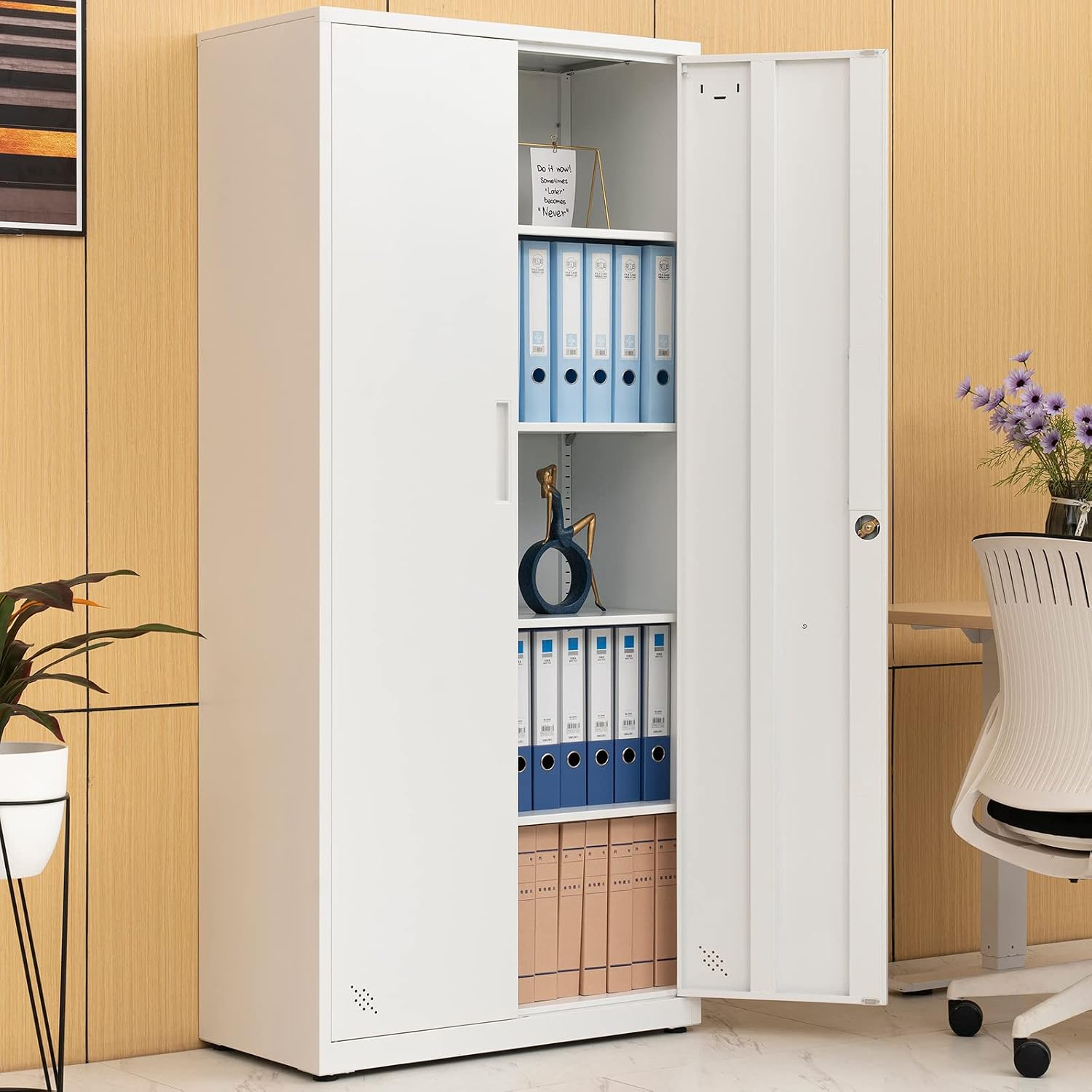 Amazon.com: YISUYA Metal File Cabinet, File Cabinet with Lock, High ...