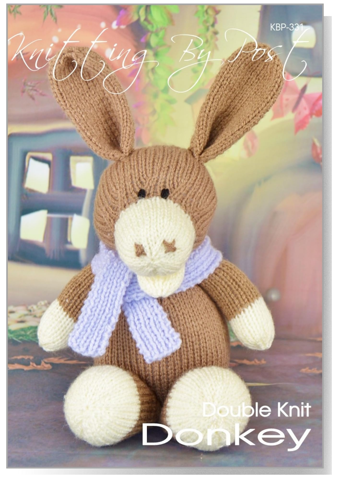 Knitting By Post Brown, Cream Knitting Pattern - Donkey From Knitters A5 Uk Leaflet. Knit Cute Handmade Gifts For Kids. Fun Quick & Easy Beginner Soft Toy Knits. Brown Double Knitting Yarn Needed