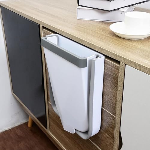 Miniatura 5 de AIVERC Garbage Can Kitchen Folding Trash Can Wall Mounted Waste Bins Garbage Cans Car Recycle Bin Trash Bin Door Toilet Waste Storage Bucket (Color