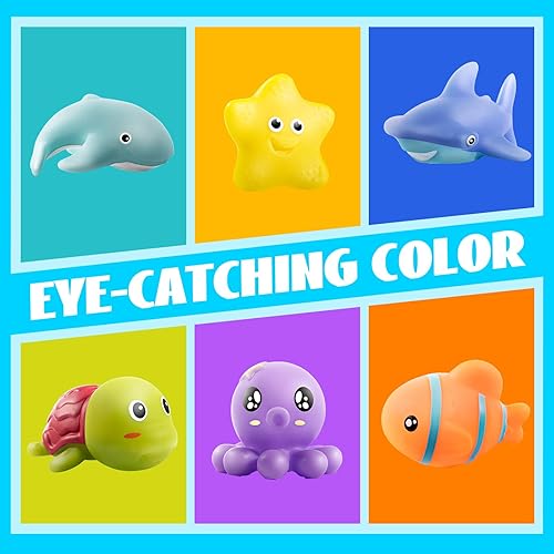 Miniatura 5 de Hely Cancy Juguetes de baño para niños, juguetes de baño sin agujeros para bebés de 1 año de edad, niños y niñas, ducha, agua, piscina, juguetes