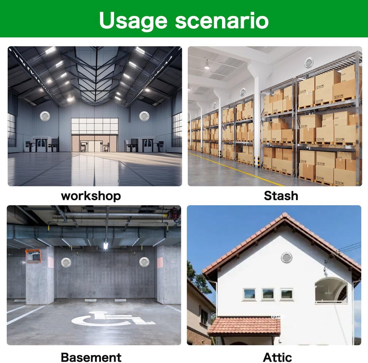 10"Inch Stainless Steel Universal Round Louvered Vent Cover with Built-in a Fly Screen for House,Office,Bathroom,Garage Ventilation