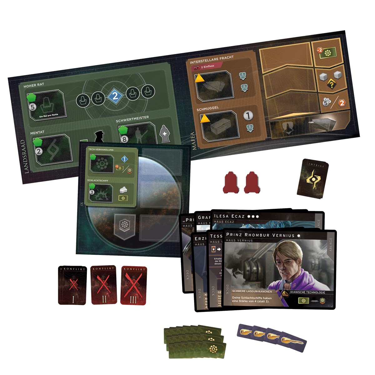 Dire Wolf Digital, Dune: Imperium – Rise of IX, expansión, Juego de conocedor, Juego de Estrategia, 1-4 Jugadores, a Partir de 13 años, 60-120 Minutos - Versión alemana