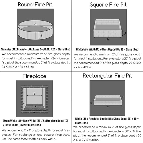 Miniatura 7 de Utheer Vidrio para hoguera de 10 libras, vidrio templado reflectante de 12 pulgada para fogata de propano, rocas de vidrio mezcladas para mesa de