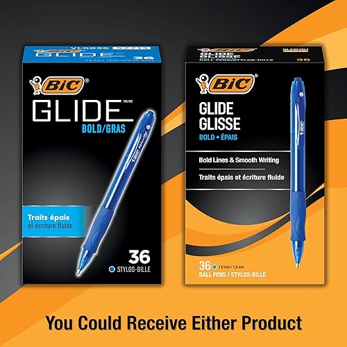 Vista 12 de BIC Velocity Bold Bolígrafo retráctil con trazo grueso de 0.06 pulg, color negro, 12 unidades, Azul